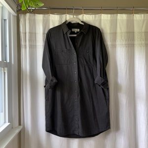 Madewell shirt dress in a washed black